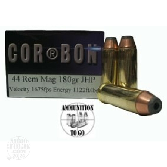 20rds - 44 Mag Corbon Hunter 180gr. HP Ammo